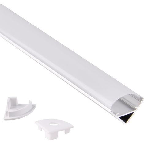 Polux Profilo LED angolare a vista alluminio satinato 1m (1/2)