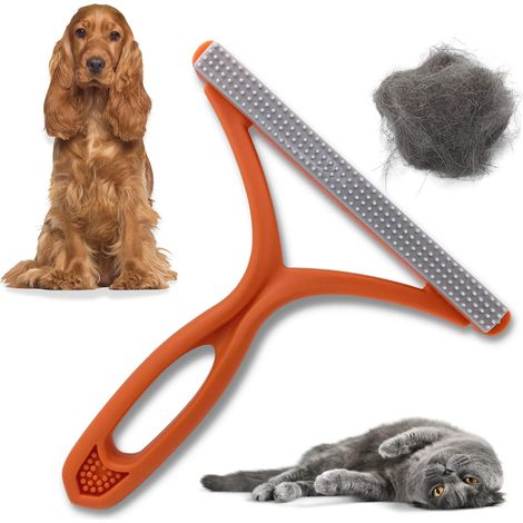 1 Brosse à poils d'animaux, tête double face en plastique, réutilisable et lavable, pour canapé voiture tapis vêtements (1/5)