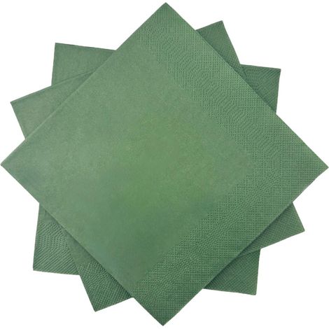 Lot de 20 serviettes en papier vertes 33 x 33 cm mononord duka (1/3)