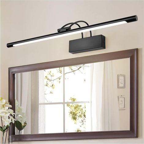 43cm Miroir de Bain Lampes Style européen Quincaillerie Acrylique  Miroir Avant Lumière Salle de Bain Baignoire Étanche Brume Coiffeuse Maquillage Lampe LED Noir Vanité Éclairage