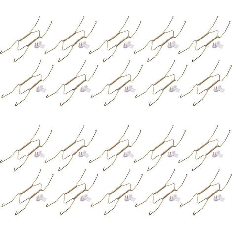 Set aus 20 Tellerhaltern, wandmontierten Tellergestellen und 20 Wandhaken, kompatibel mit dekorativen Tellern, antikem Porzellan, (20 cm) (1/5)