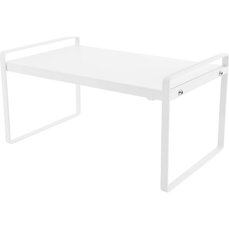 Estante extensible para armario, diseño ajustable, construcción duradera, BLANCO (1/2)
