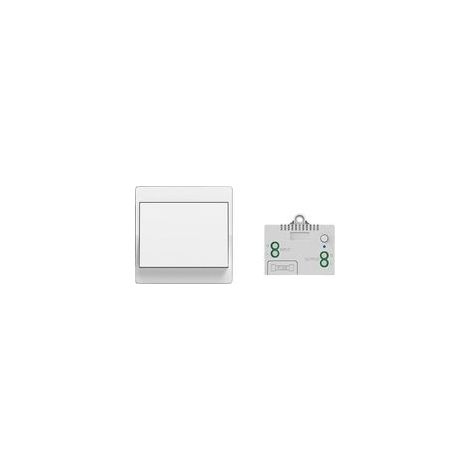 Interruptor inalámbrico autoalimentado, control remoto inalámbrico sin baterías para luces y electrodomésticos, resistente al agua y seguro, se puede instalar directamente en el baño, etc. (1 a 1)