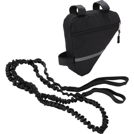 Sangle de remorquage vélo attache élastique câble traction VTT poussette familiale extérieur noir kit corde (1/5)
