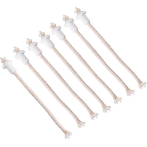 7Pcs Mèches pour Bougie Coton avec Support titulaires en Céramique Torch Bouteille de vin Huile Bougie Lampe (1/5)