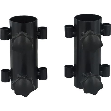 Kit de fixation robuste pour poteau d'auvent, stabilisateur de pied de tente, support d'ancrage au sol pour gazebo extérieur (réglable) (1/4)