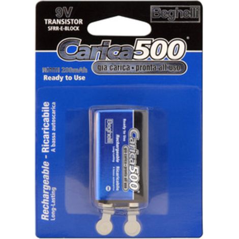 BEGHELLI BATTERIA RICAR 9V 200MAH BL 1 8853- BEGHELLI- 8,0 blister