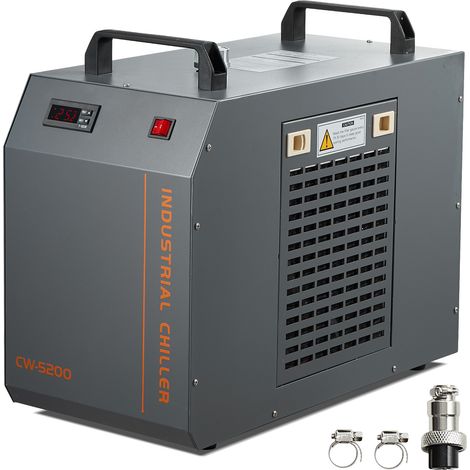 Mophorn Industrial Water Chiller CW-5202 - 7L Tank, 18 L/min Flow, Compressor Cooler for Laser Engraving