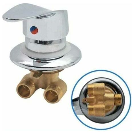 Shower Cabin Mixer Brass shower faucet Outlet diverter Faucet, XU, chrome shower mixer G1/2 connector Cold and hot water shower mixer for bathroom - (1/4)