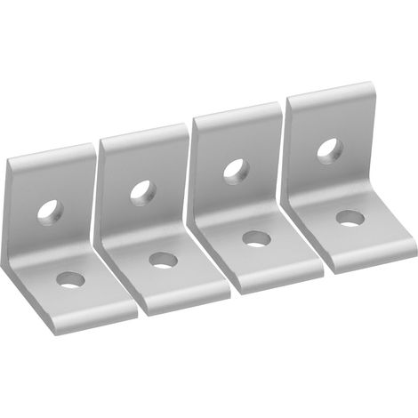 Équerre de connexion en aluminium 2020A blanc, lot de 4 pièces, support d'angle pour profilé, raccord de fixation robuste (1/5)