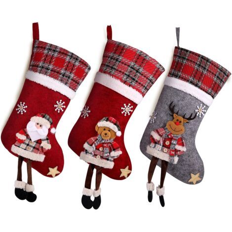 décorations pour sacs cadeaux de Noël : ours, élan, bonbons