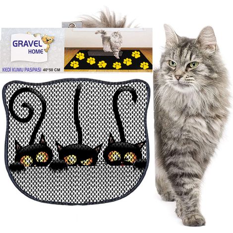 Protector de suelo para arena para gatos Mat Multicolor (1/2)