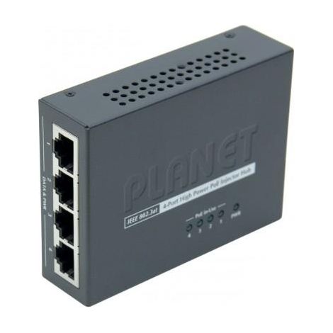 Inyector PoE Planet HPOE-460 4 puertos 30W por puerto