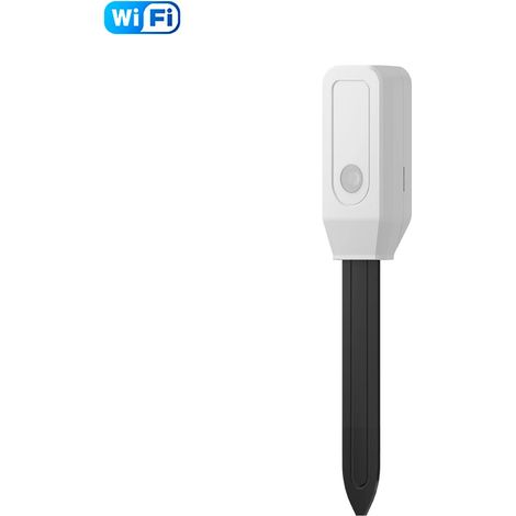 (Wi-Fi 1 pièce) Testeur de sol Tuya Wi-Fi : capteur d'humidité, de température et d'humidité, hygromètre sans fil pour plantation, jardin et pelouse en pot. (1/4)