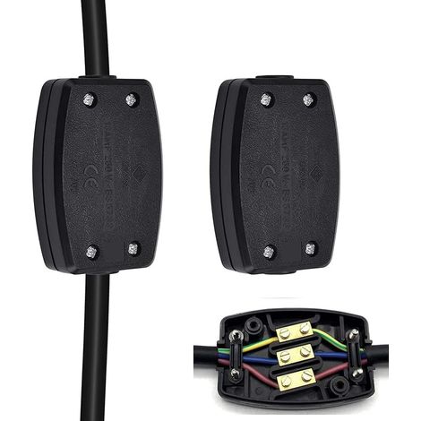 Boîtier Étanche Pour Prise Extérieure - Boîtier De Protection Pour Prise, Multiprise, Disjoncteur Horloge Et Câble D'Extension - Noir - 1 Pièce (1/5)