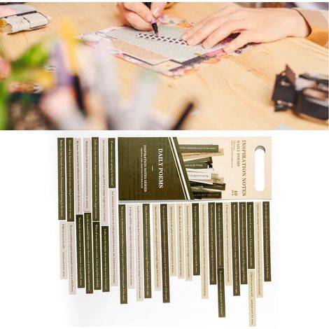 [Scrapbooking-Sticker]  Set mit 40 inspirierenden Vintage-Stickern im Retro-Schreibmaschinenstil für Tagebücher, Planer und Karten (1/5)