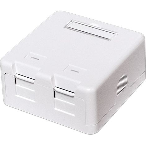 Logilink Aufputzdose für 2 Keys. Module, Staubschutzk. weiß (NK4032) (1/4)
