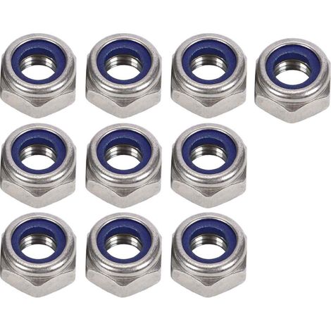 Ecrou Hexagonal M5 - Ecrou Frein Auto-bloquant DIN 985 - Acier Inoxydable A2-70 - Pour Vis et Boulons - Lot de 20 (1/5)