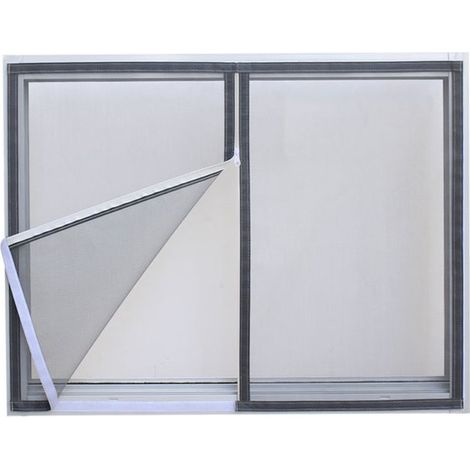Zanzariera con cerniera，tenda antizanzare con apertura centrale，non necessita di foratura，chiusura in velcro，ideale per balconi，(L)130cm(A)150cm (1/5)