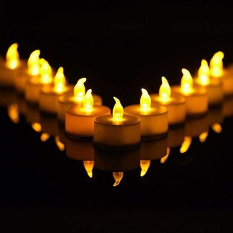 Lot de 36 LED Bougies CR2032 piles Bougie chauffe-plat sans flamme claire vacillante100+heures de lumière électrique,il peut être fixé à utiliser d'anniversaire, ou autres occasions répandu. (1/5)