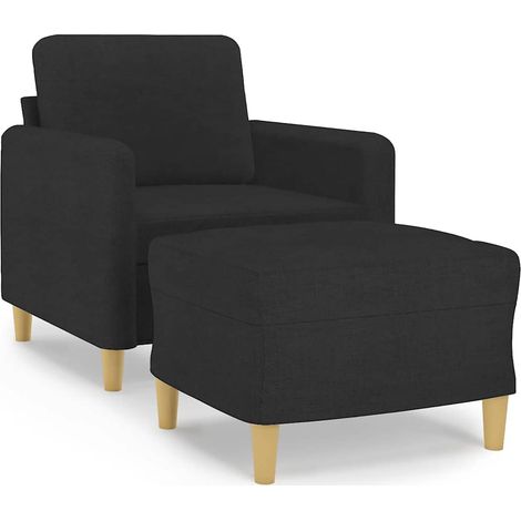 Maison Exclusive - Poltrona con Poggiapiedi Nero 60 cm in Tessuto
