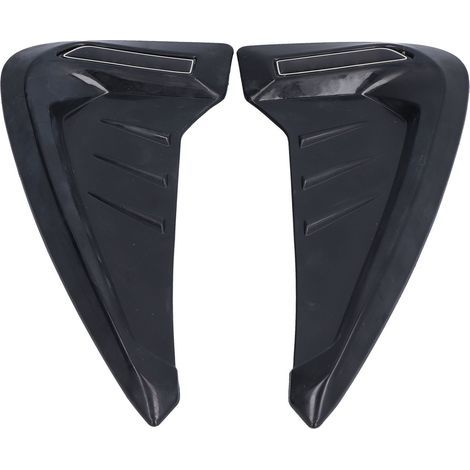 2 pièces garnitures d'aération latérale de carrosserie noires, accessoires de décoration auto universels (1/5)