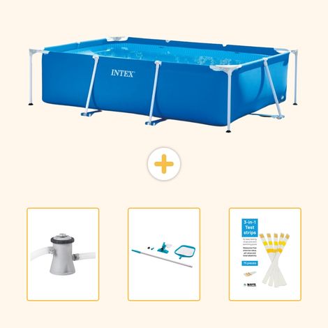 Intex Piscine Tubulaire Rectangulaire - 260x160x65 cm - 4-pièces SCB82