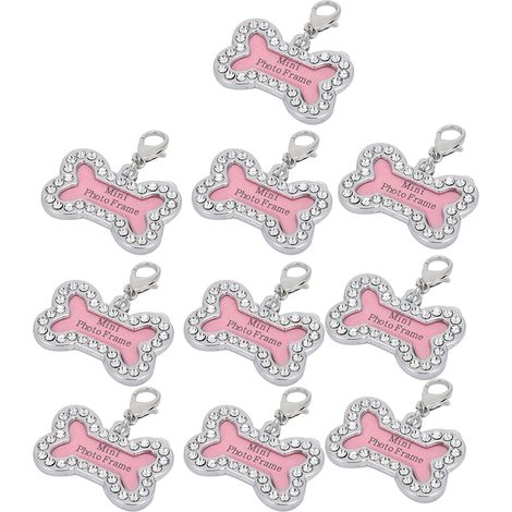Médaille Identité Chien Chat - Acier Inoxydable Gravable - Anti-Perte Pour Collier - Lot De 10 Pièces (1/5)