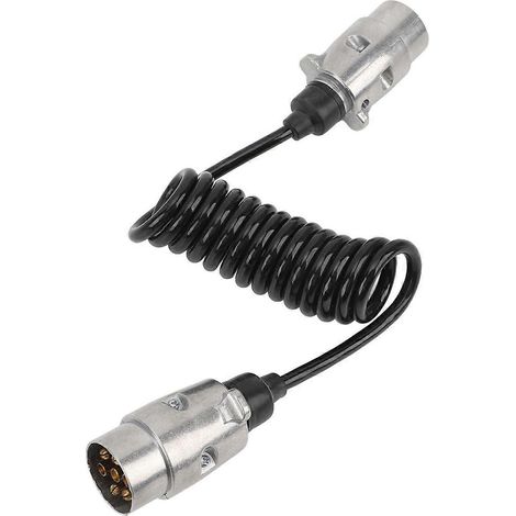 12V Anhängeradapter-Verkabelungsstecker 2m Standard 7-polig auf 7-polig Federverkabelungsadapterstecker für