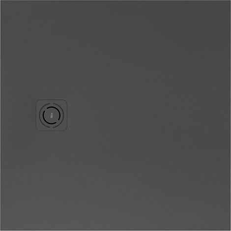 Receveur de douche extra plat en Stonex® "Terran-N"+Grille "Twist"-900x900mm - Onyx (1/2)