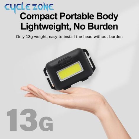 Mini lampe de sauna portable COB,lampe de poche extérieure,lampe de poche de camping,pêche,3 modes d'éclairage-Without Battery-Bleu (1/5)