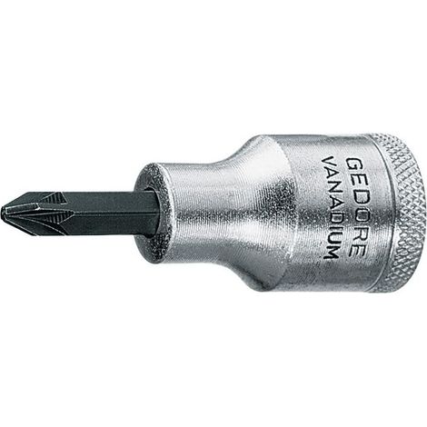 GEDORE 6156760 - Tournevis à embout femelle 1/2" à empreinte cruciforme PZ 3 , IKS 19 PZD 3 (1/4)
