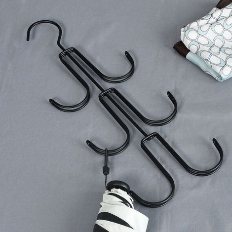Lot de 2 cintres en métal peu encombrants, rangement pour sacs à main, sacs à main, sacs à dos, débardeurs (1/5)