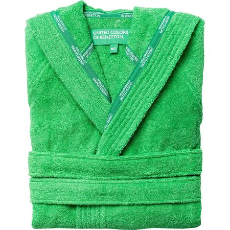 Peignoir à capuche, Taille M/L, 100% coton doux, séchage rapide, certifié Oeko-Tex, peignoir unisexe pour la douche, lavable en machine, couleur verte (1/5)