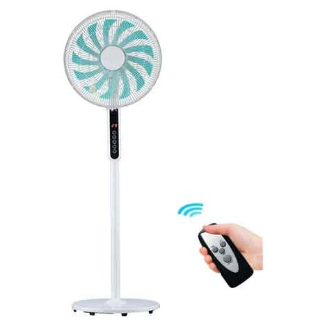 VENTILATORE A PIANTANA CON TELECOMANDO E TIMER Ø 40 cm - 13 pale