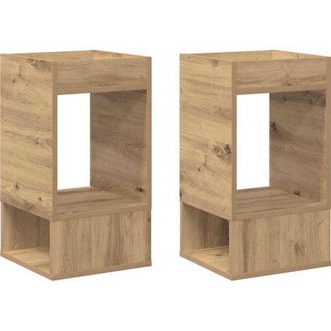 Maison Exclusive - Beistelltisch 2 pcs Artisan-Eiche 30 x 30 x 56