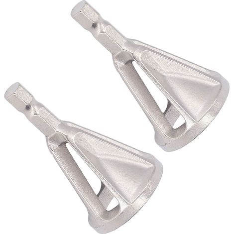 Outil d'ébavurage et de chanfreinage externe (2 pièces) à 6 fentes en acier inoxydable Cr12MoV argenté. (1/5)