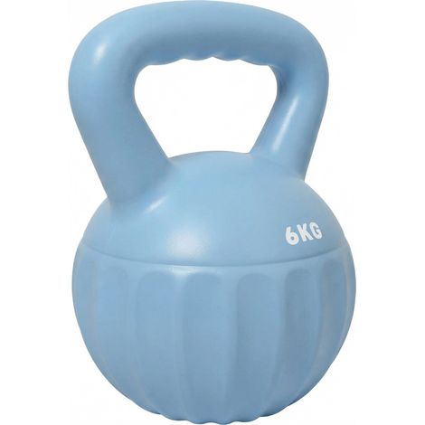 Kettlebell 6kg Sand-Filled, Non-Slip Grip, Blue (1/5)