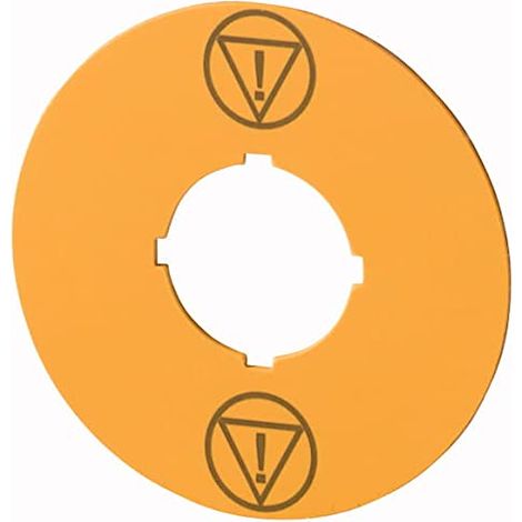 EATON 180472 PLAQUE DE SECOURS EN, JAUNE, D = 60 MM, AVEC SYMBOLE IEC60417-5638