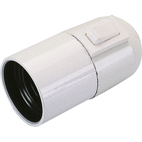 poly pool - portalampada e27 con interruttore corpo liscio bianco