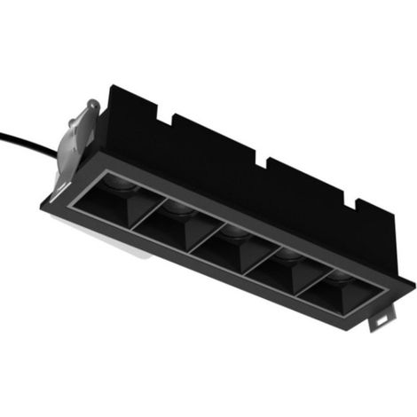 Faretto incasso lampadari bartalini avotnam 5 nero led alluminio