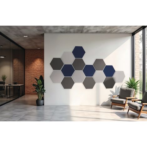 MAGNETOPLAN Akustik-Wandpaneele selbstklebende Rückseiteanthrazit B370xH320mm