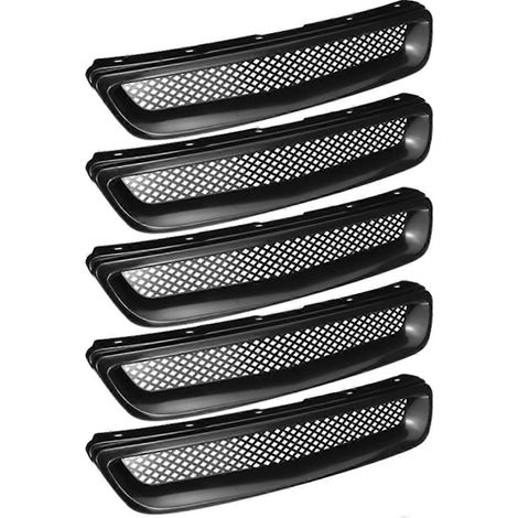 ABS Schwarzer Frontstoßstangen-Motorhaubengrill-Kühlergrill-Abdeckung (1/5)
