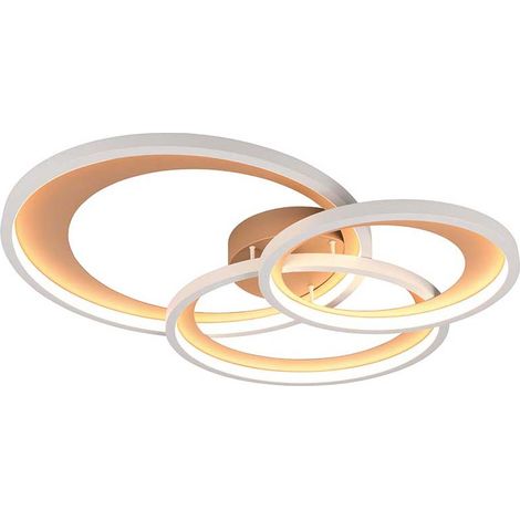 Plafonnier LED pour salon, chambre à coucher, lumière café, intensité variable, largeur 71,5 cm (1/4)