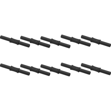 4mm Bananenstecker (weiblich-weiblich), 10 Stück J.20009, isolierter Verlängerungsadapter, schwarzer Bananenstecker, Doppelsteckdosenkupplung. (1/5)