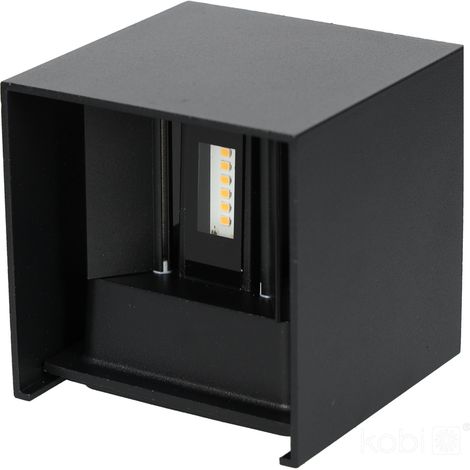 Lámpara de pared LED para jardín 2x3W 3000K IP54 negra (1/5)