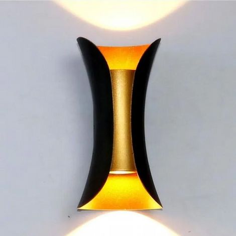Applique Murale Interieur 10W Moderne de Lampe Applique Murale Exterieur Up Down Lampe Murale en Métal 3000K Blanc Chaud (1/4)