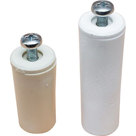 BUTÉE DE VOLET AVEC VIS BLANC - 40MM