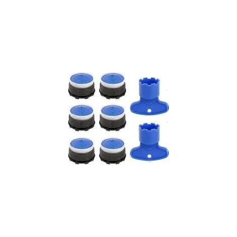 Set mit 6 Strahlreglern, M21,5-Strahlregler, Überlaufschutzsystem für Küchen- und Badarmaturen. – Crezuo