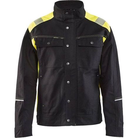Giacca da lavoro artigianale 4095 - Nero/Giallo fluorescente M (1/5)
